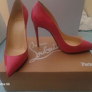 Christian Louboutin Pigalle Follies Patent Red Sole Pump, BonBon